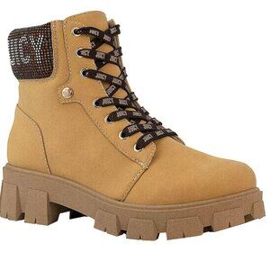 Juicy By Juicy Couture Womens Jinger Flat Heel Lace Up Boots